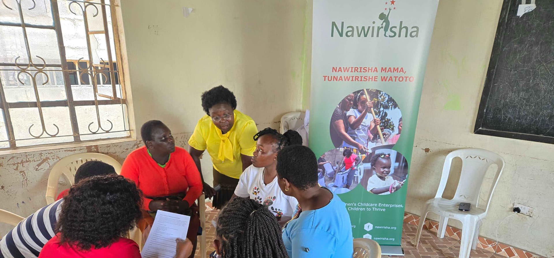 Focus Group Discussion during a consultation forum with childcare providers in Mathare, under the Mama-Care  Network