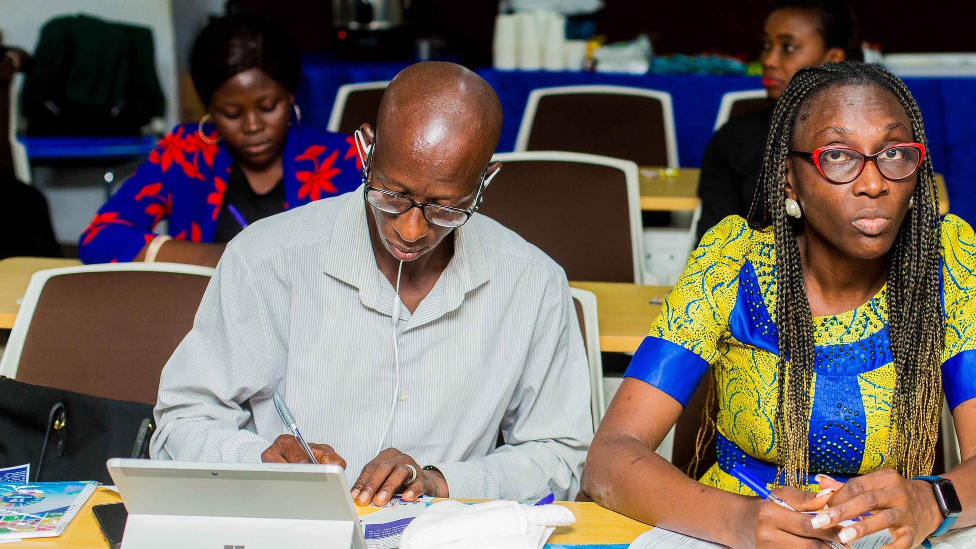 Isaac Adeyemo with me at the first program after we met on World Pulse 