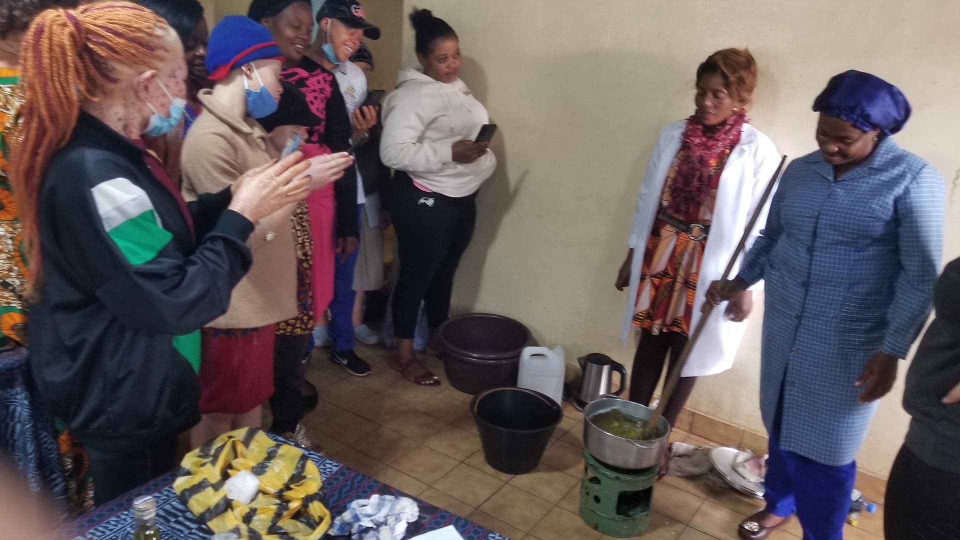 The  produce of some  locally made products,  to better the lives of persons with albinism and their parents. 
