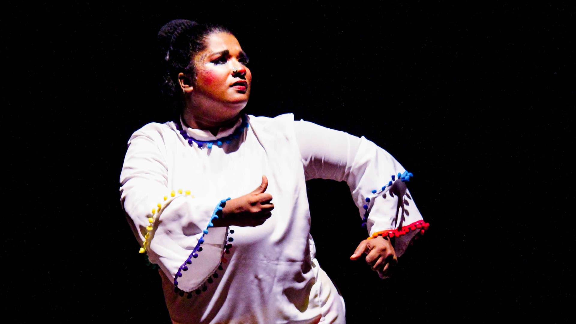 A performance pic of Aparna Nagesh from her Production - Who Am I ?